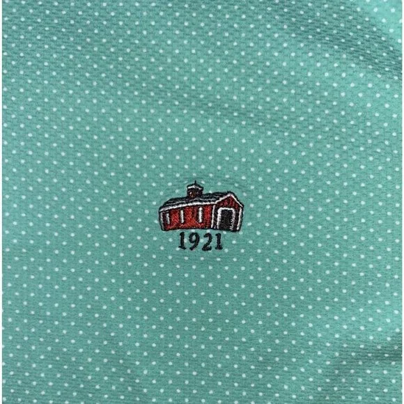 Draddy Sport Stretch Aqua Blue Polo Golf Shirt 1921 Logo Men's Size Large - Picture 5 of 8